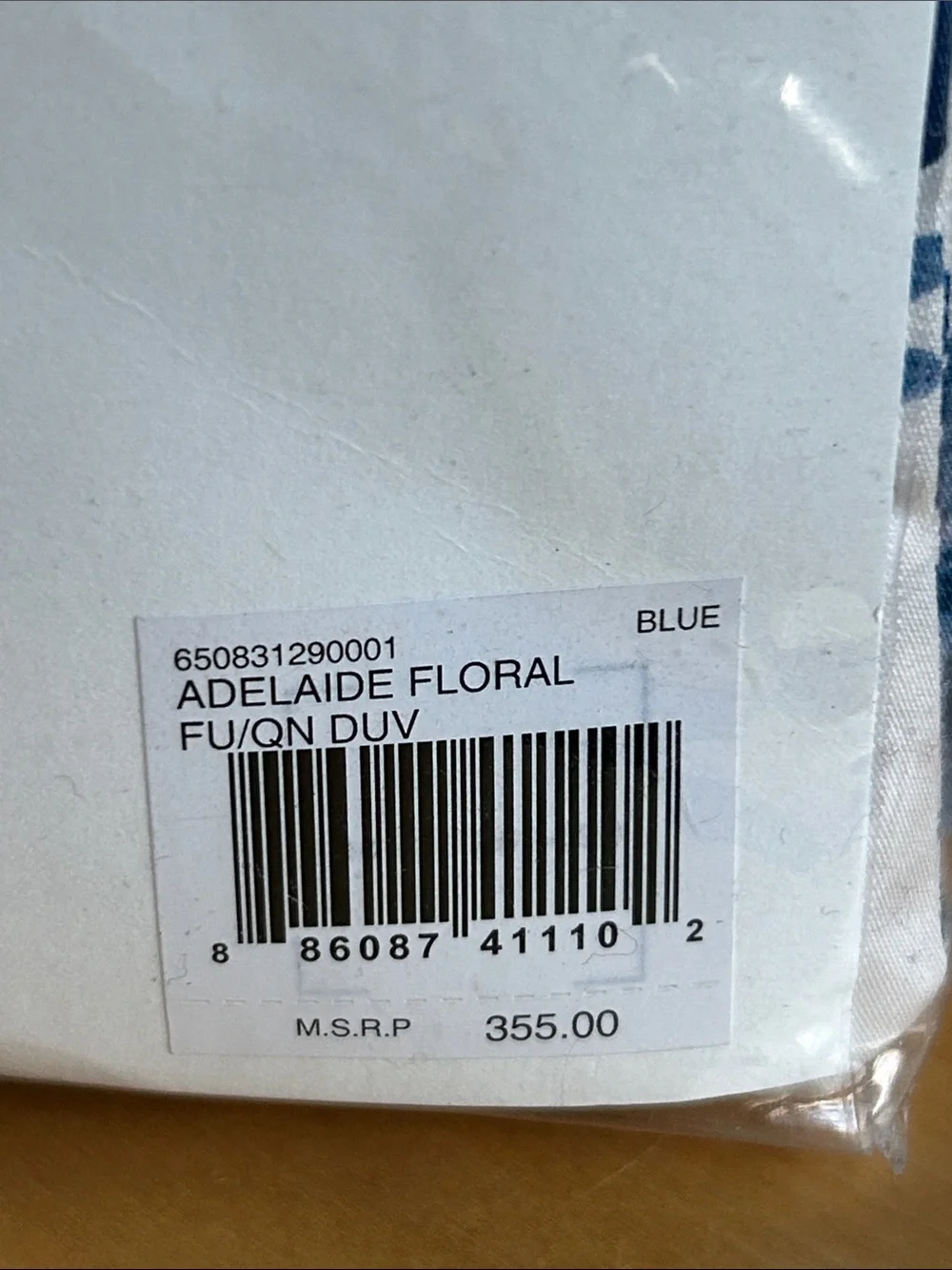 Ralph Lauren ADELAIDE Floral Blue Full Queen Duvet Cover 100% Cotton NWT $355